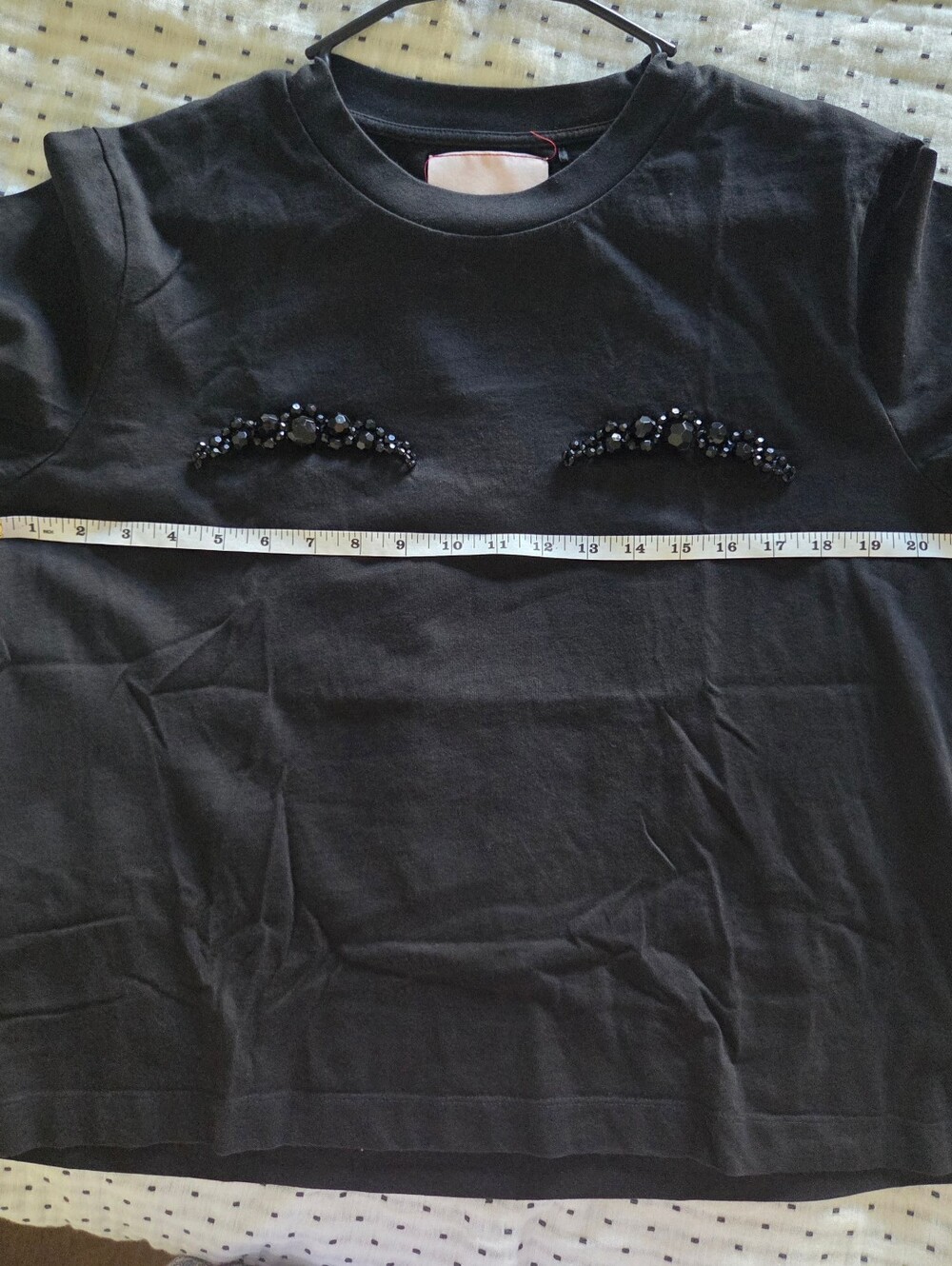 Simone Rocha X H&M Appliqued black Tshirt With Beads Size M - Picture 7 of 7